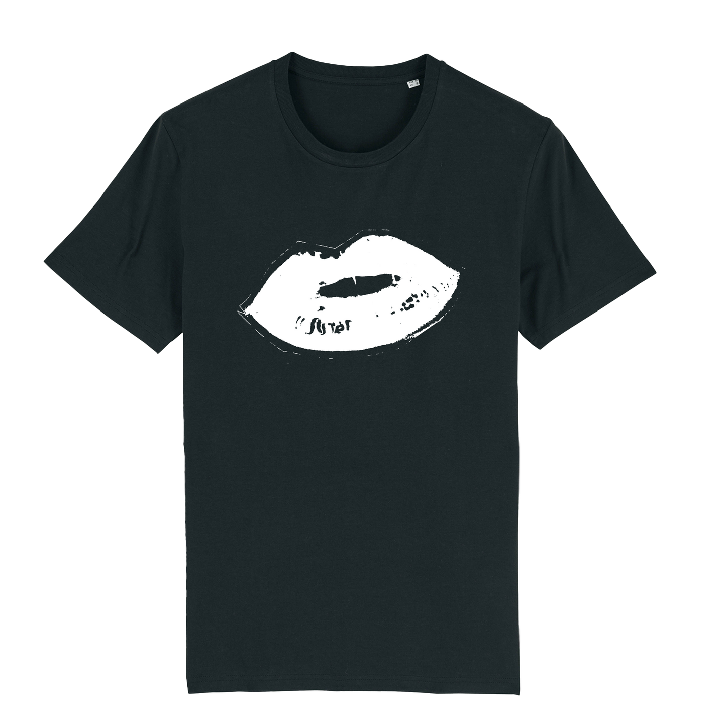 SISTER LIPS TEE - BLACK