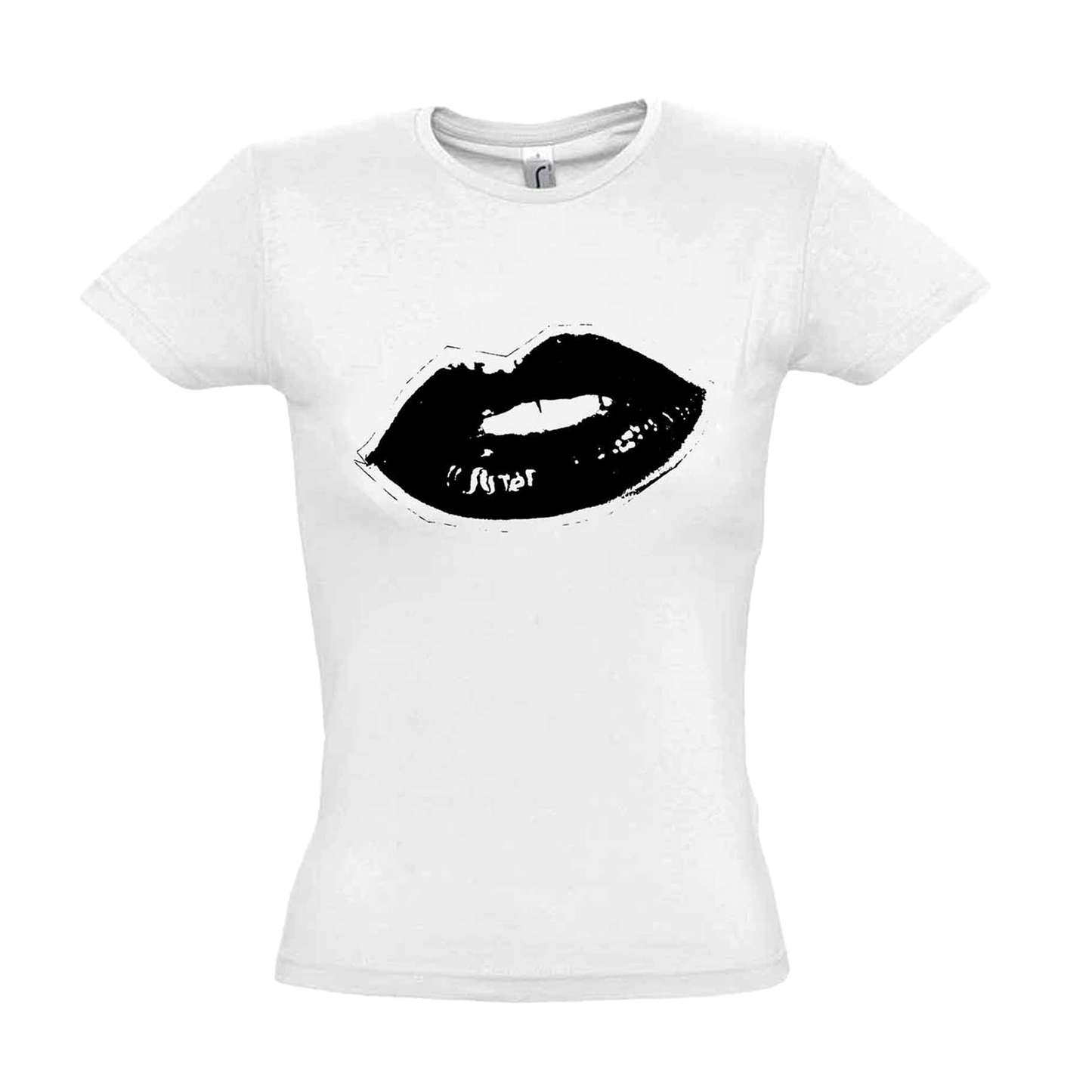 SISTER LIPS '70s' TEE - WHITE