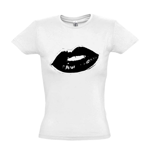 SISTER LIPS '70s' TEE - WHITE